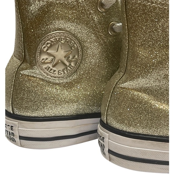 💥SALE💥CONVERSE WOMENS All-STAR CHUCK TAYLOR GOLD HIGHTOP SNEAKERS SZ 6 - Picture 12 of 12